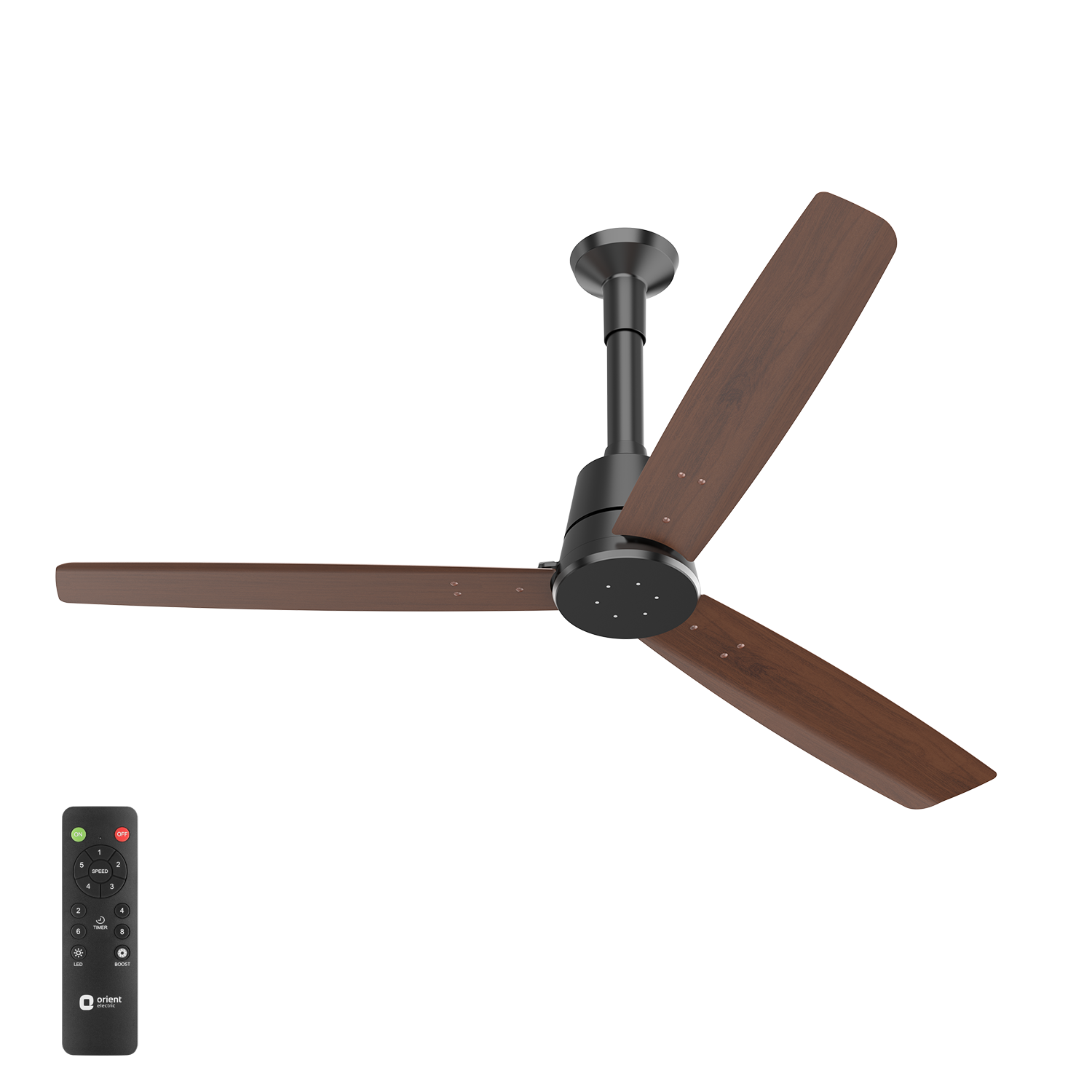 1200MM Dark teakwood Ceiling fan with remote control Orient Electric
