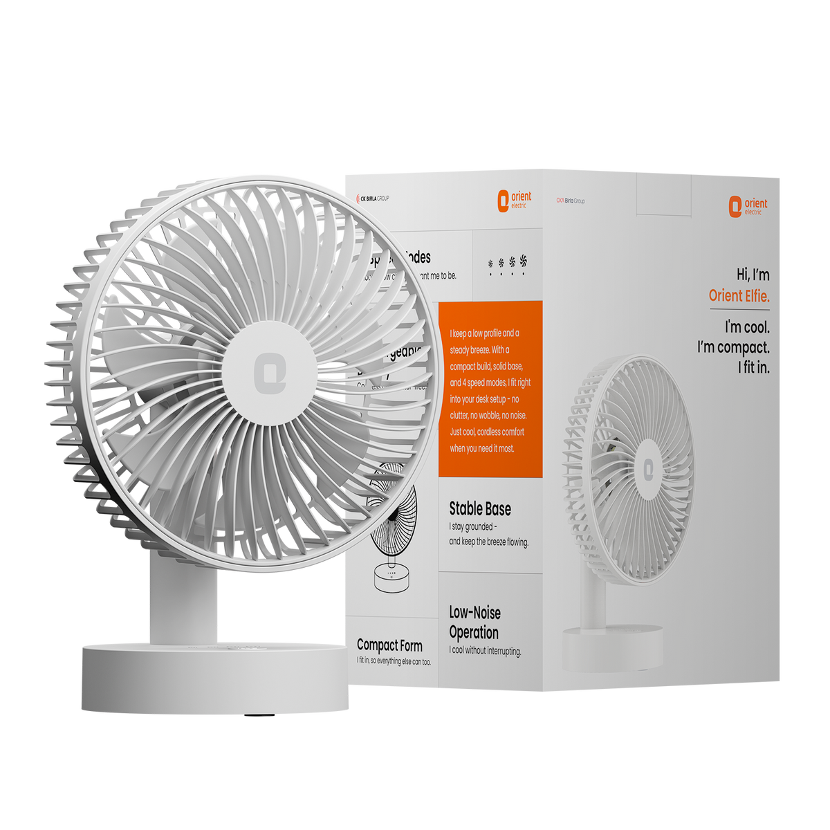 Cloud White Orient Personal Fan