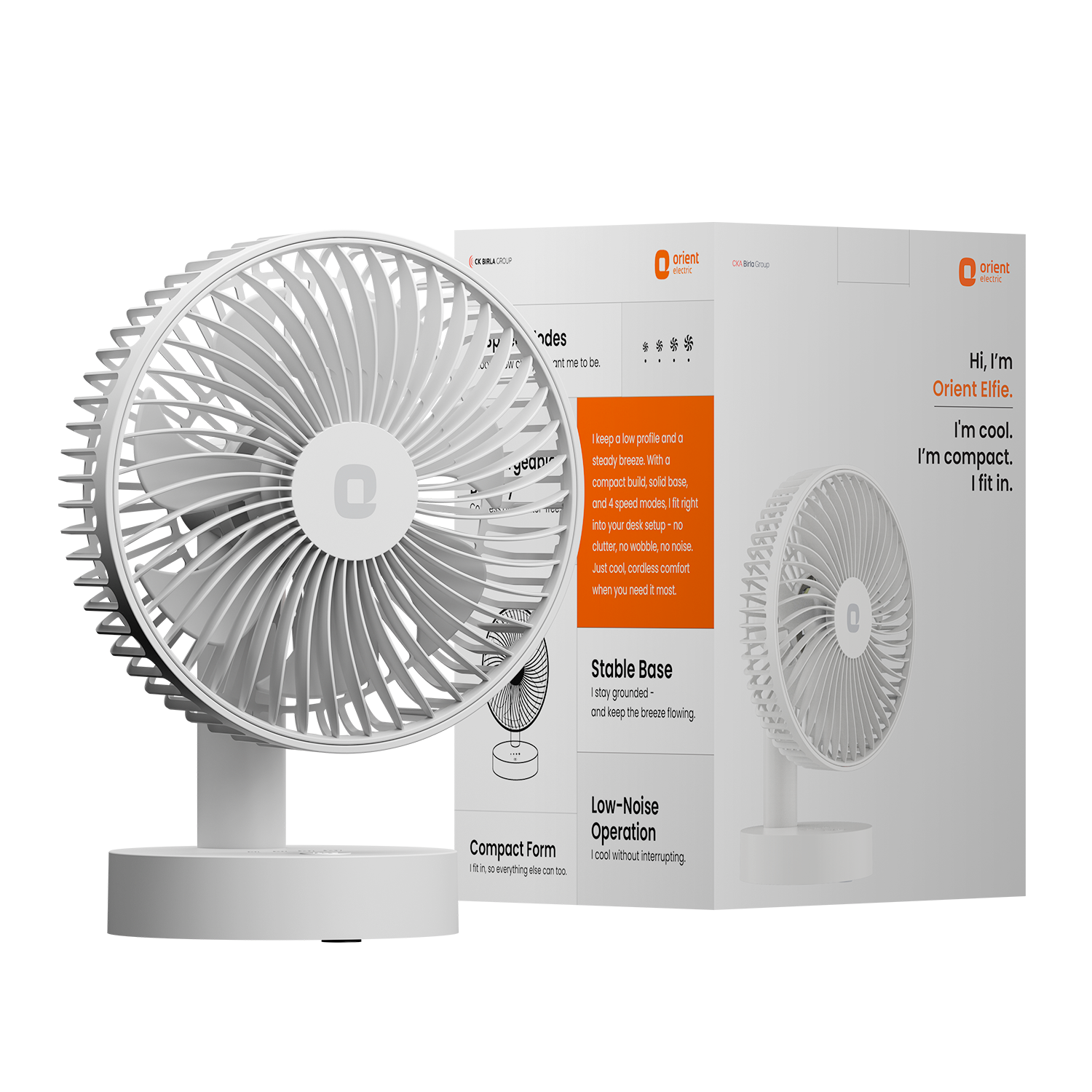 Cloud White Orient Personal Fan