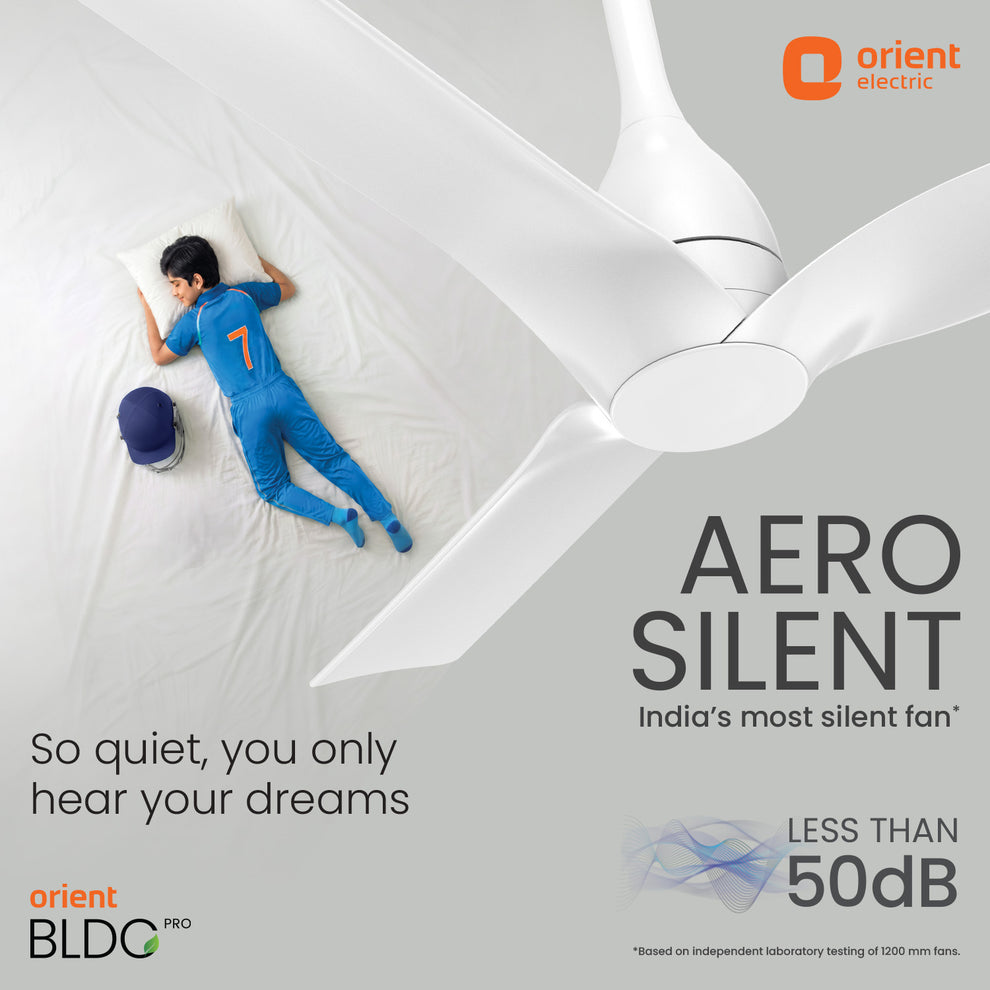 1200MM White Aerosilent BLDC Ceiling Fan Orient