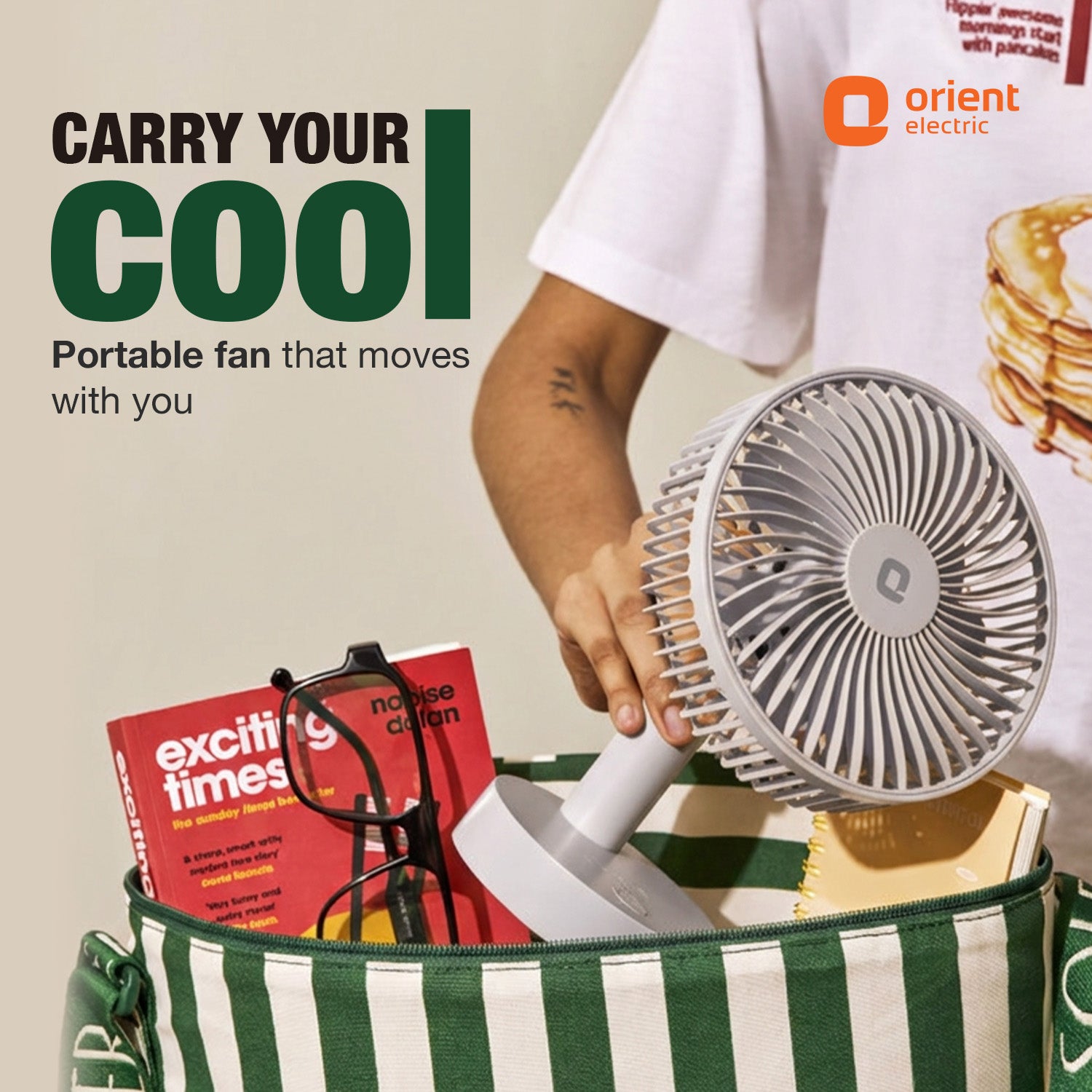 Cloud White Orient Personal Fan