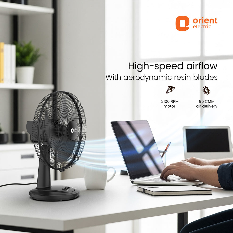 Black Table Fan Orient