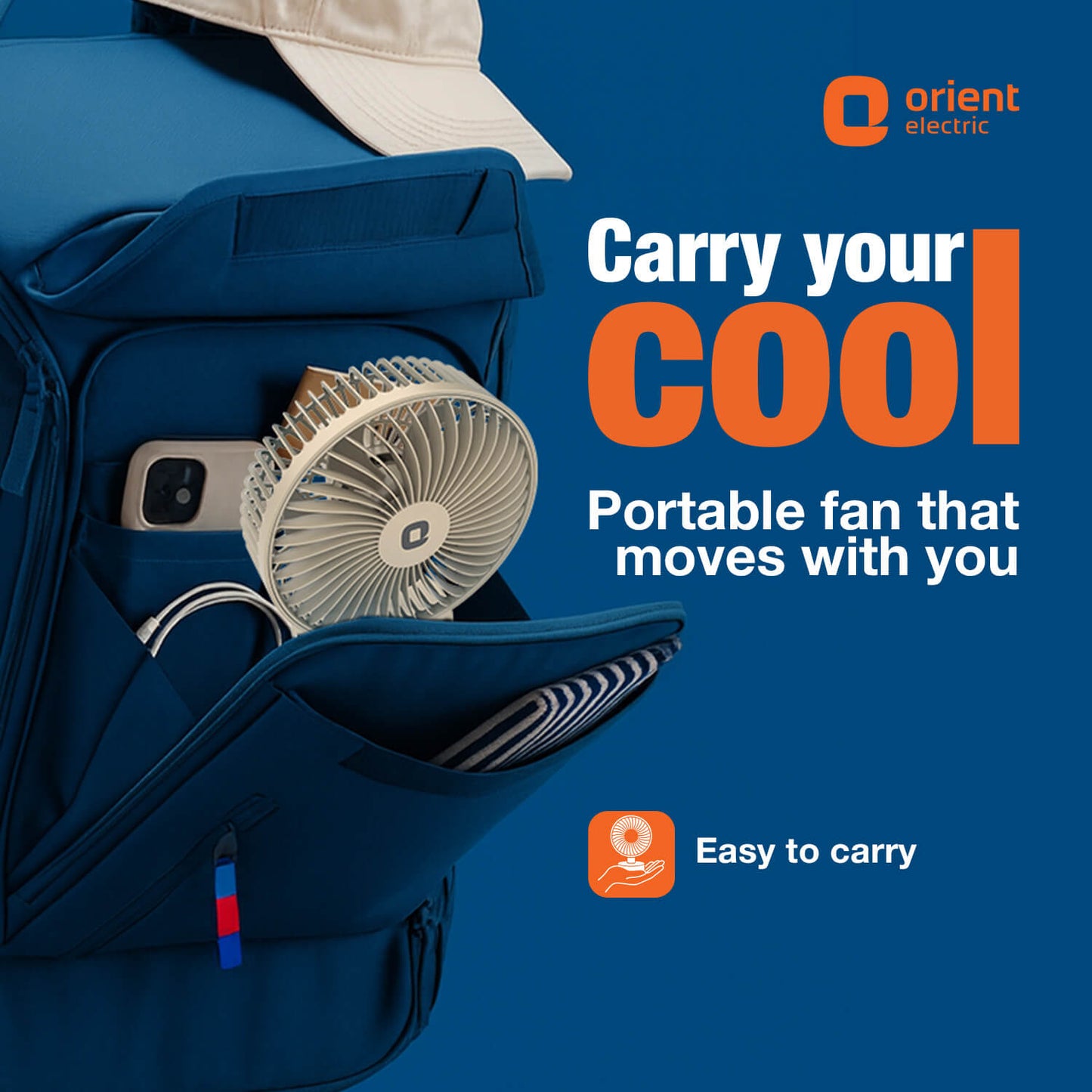 Beige Personal Fan from Orient