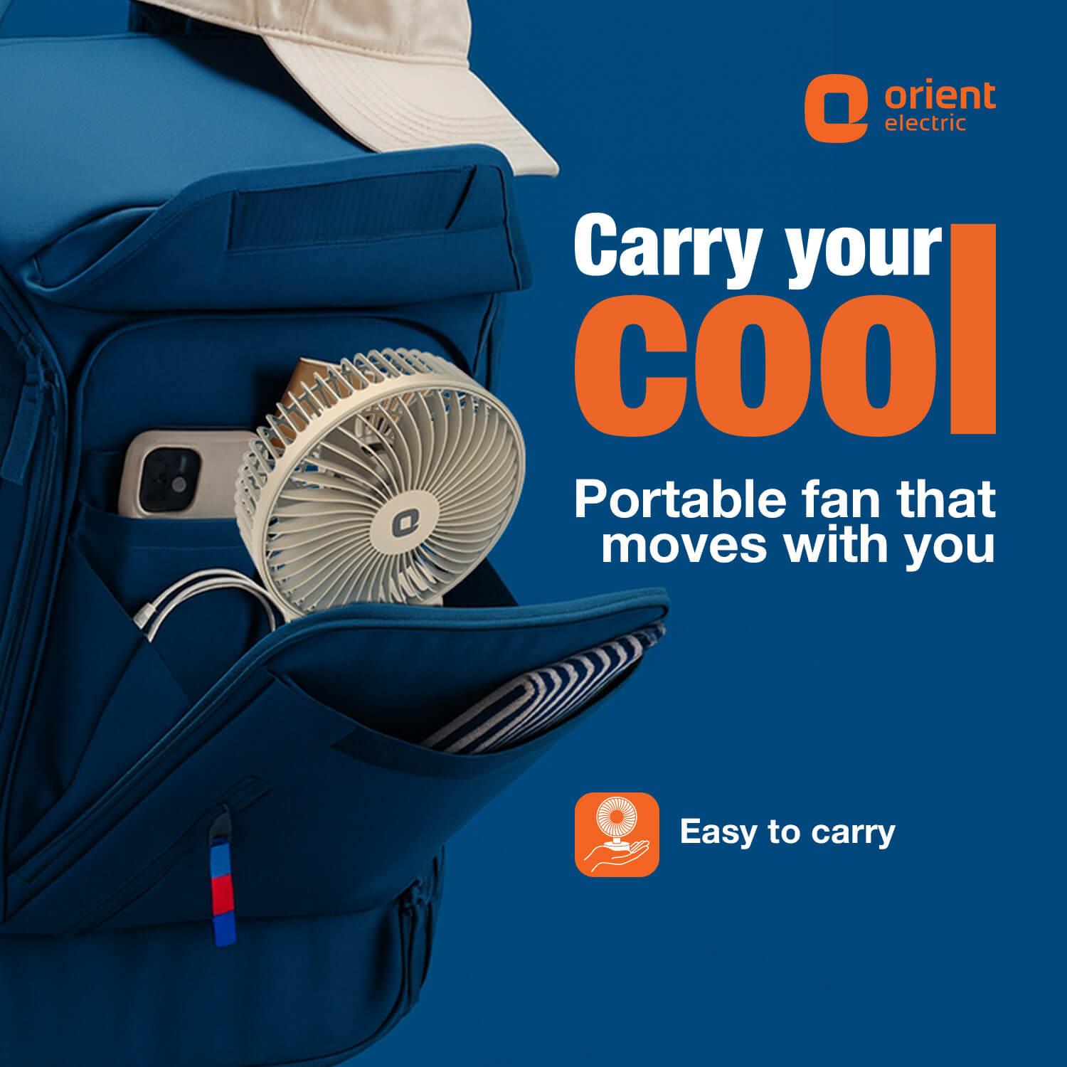 Beige Personal Fan from Orient