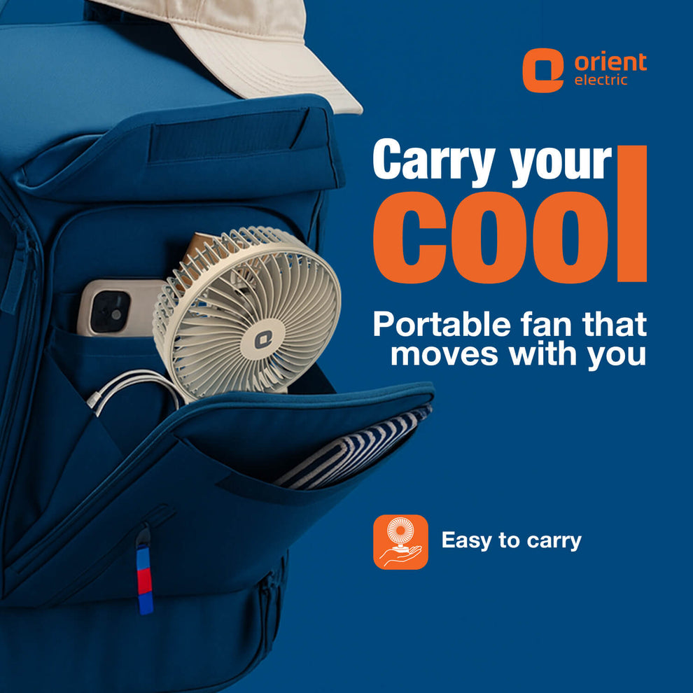Beige Personal Fan from Orient