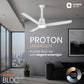 PROTON UL BLDC Fan white 1200 mm with led under light and adjustable canopy