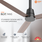 1200MM Dark teakwood Ceiling fan with remote control Orient Electric