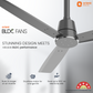 1200MM Dark Grey Ceiling fan with remote control Orient Electric