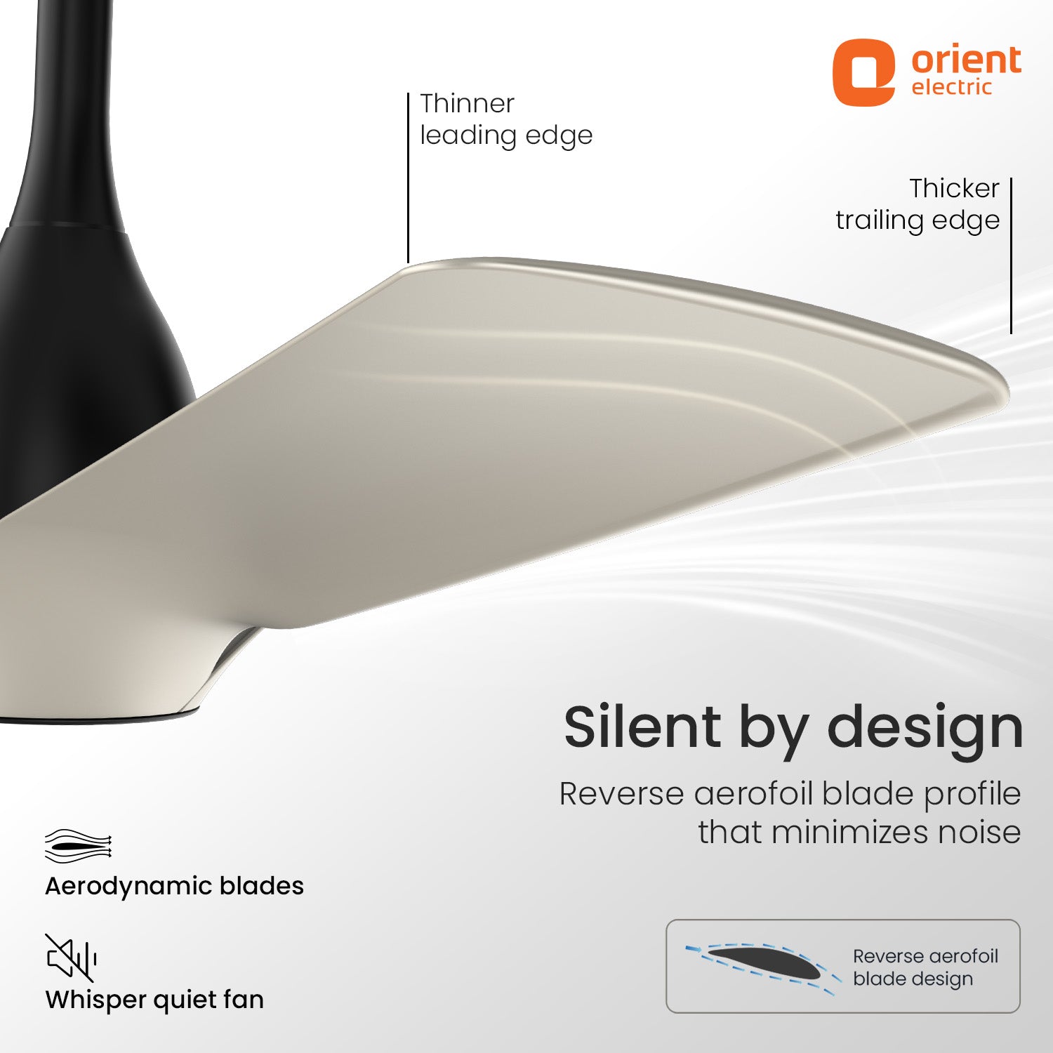 1200MM Dune Gold Aerosilent BLDC Ceiling Fan Orient