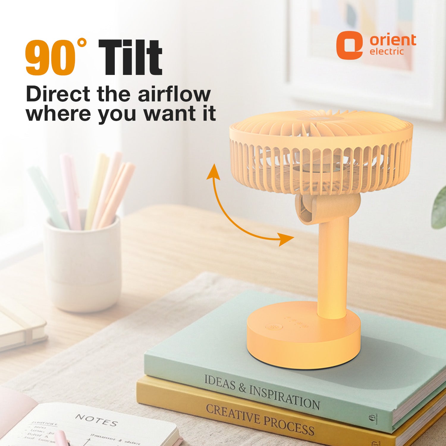 Tangerine Orange Orient Personal Fan