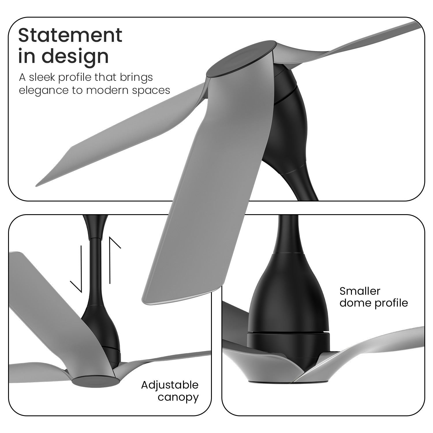 1200MM Cloud Grey Aerosilent BLDC Ceiling Fan Orient