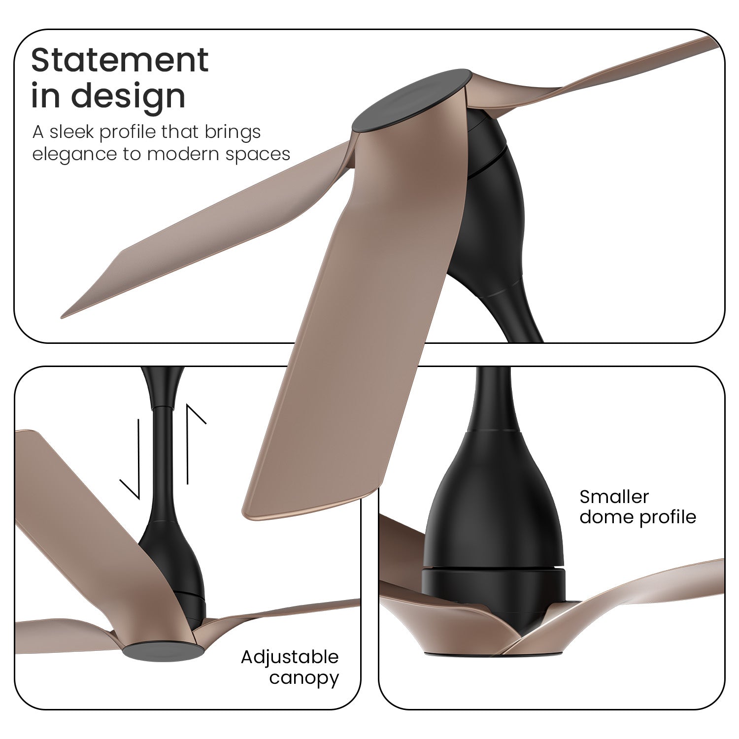 1200MM tangerine Brown Aerosilent BLDC Ceiling Fan Orient