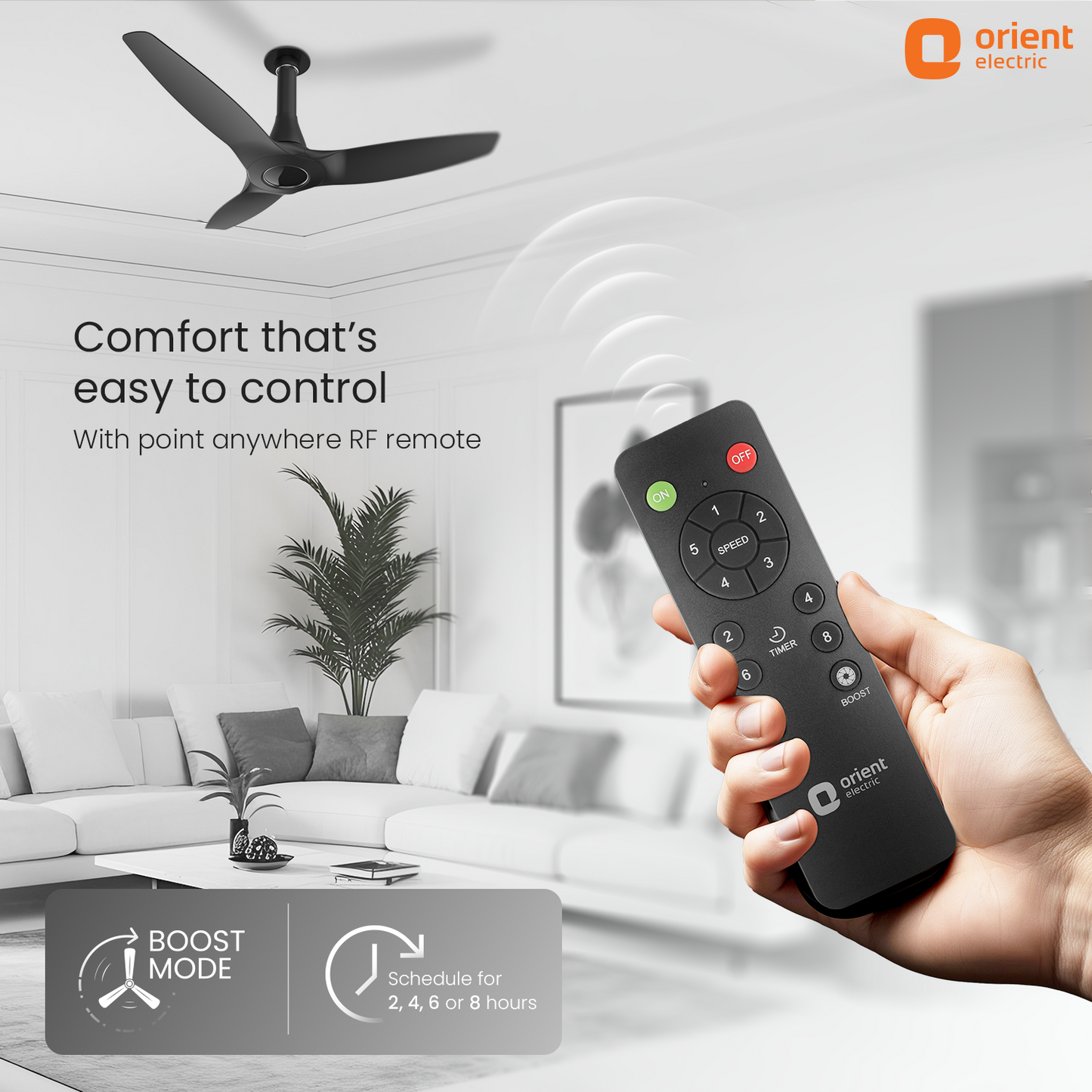 1230MM Matt Black Orient BLDC Fan