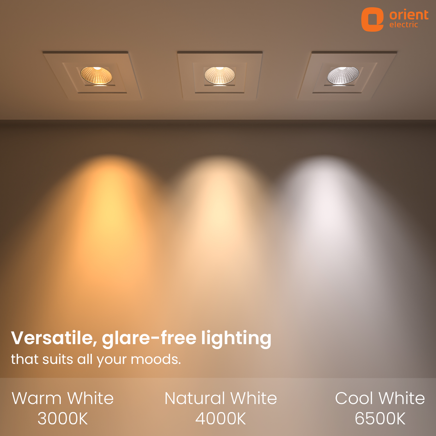 Black, 6W, 12W, 18W, Warm White, Natural White, Cool White