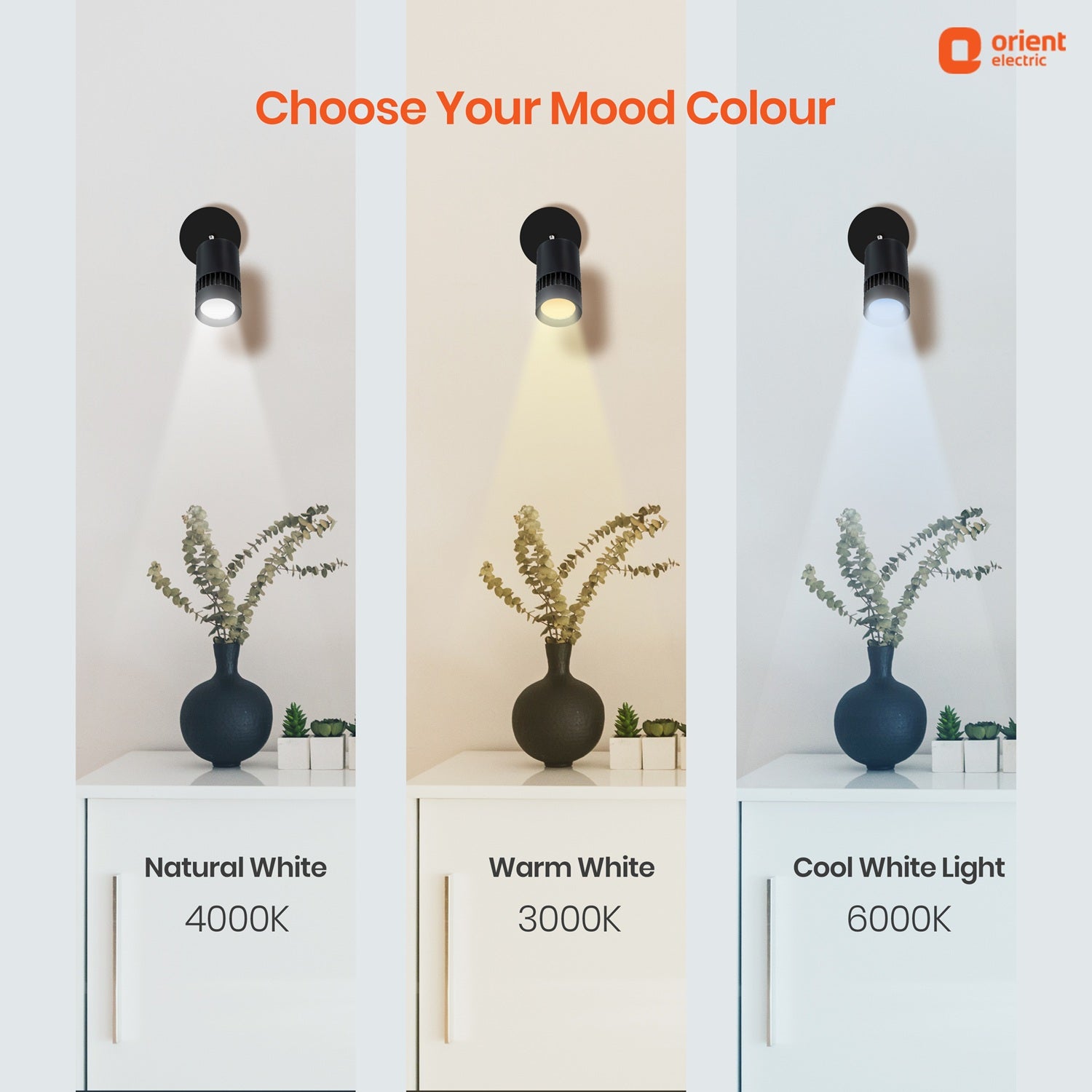 3W, Warm White, Natural White, Cool White