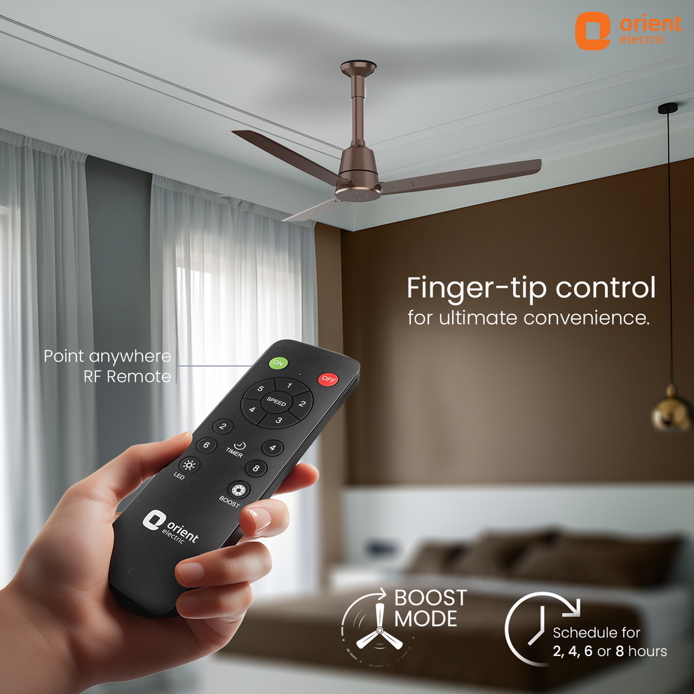 1200MM Truffle Brown Ceiling fan with remote control Orient Electric