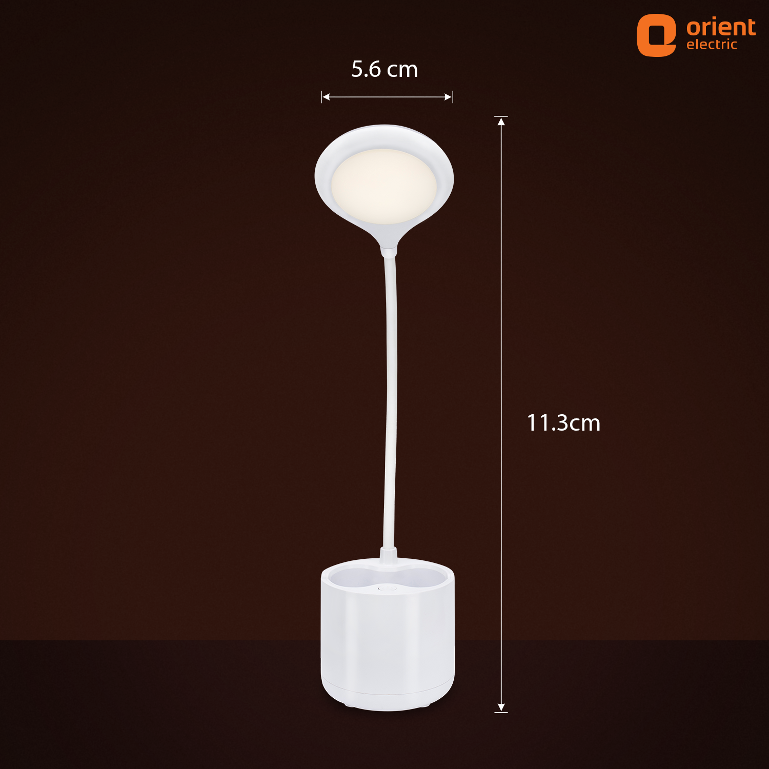 arc rechargeable led table lamp 6w white dimensions