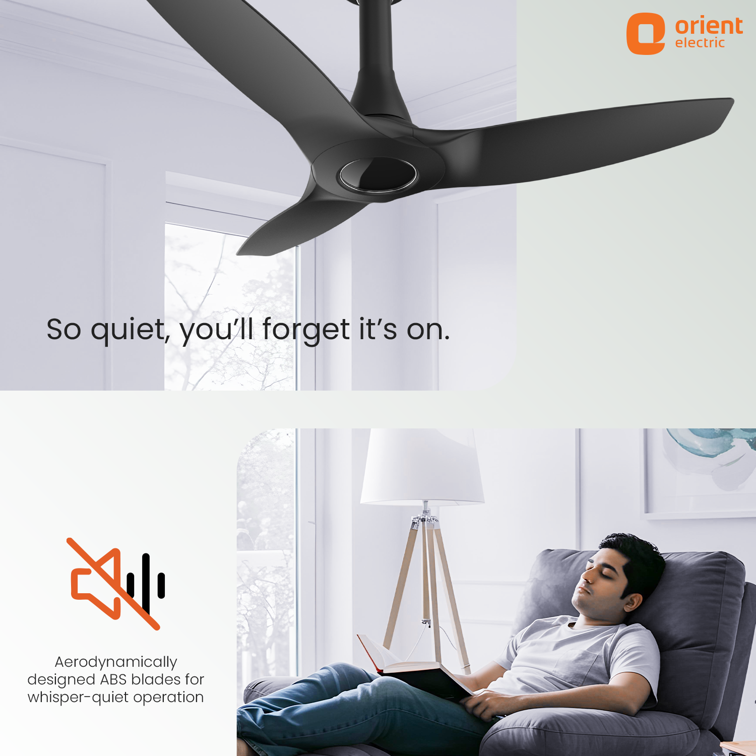 1230MM Matt Black Orient BLDC Fan