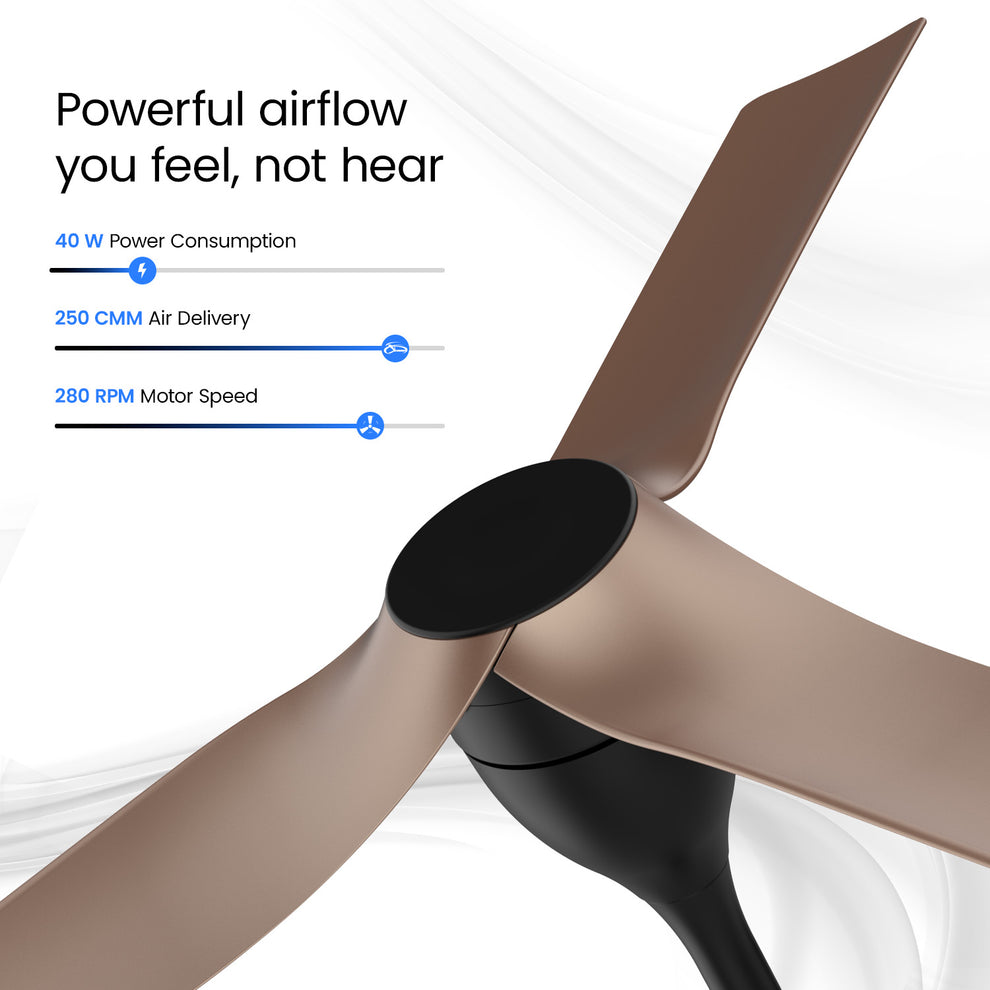 1200MM tangerine Brown Aerosilent BLDC Ceiling Fan Orient