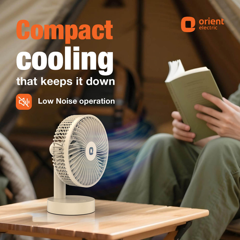 Beige Personal Fan from Orient