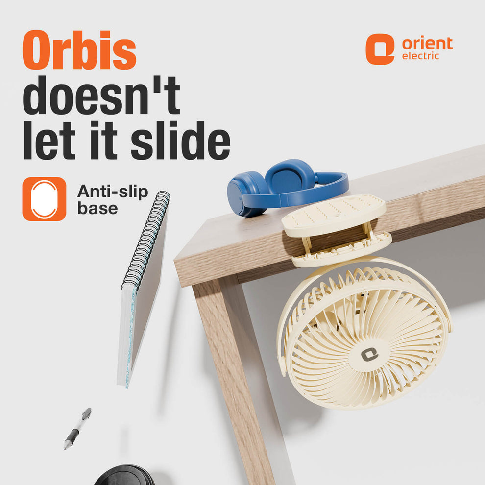Beige Orient Orbis Personal Fan