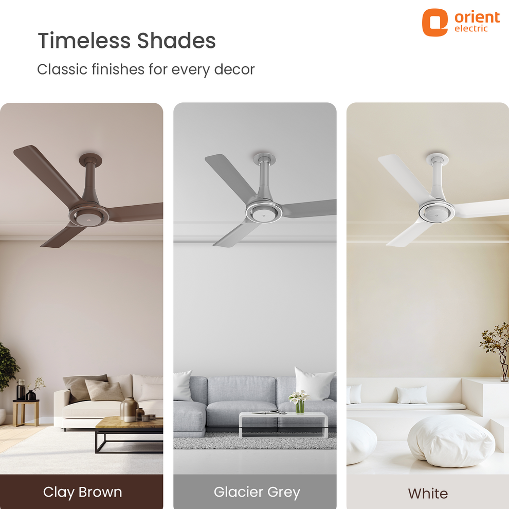 IFloat Neu BLDC Ceiling Fan white clay brown glacier grey 1200 mm 