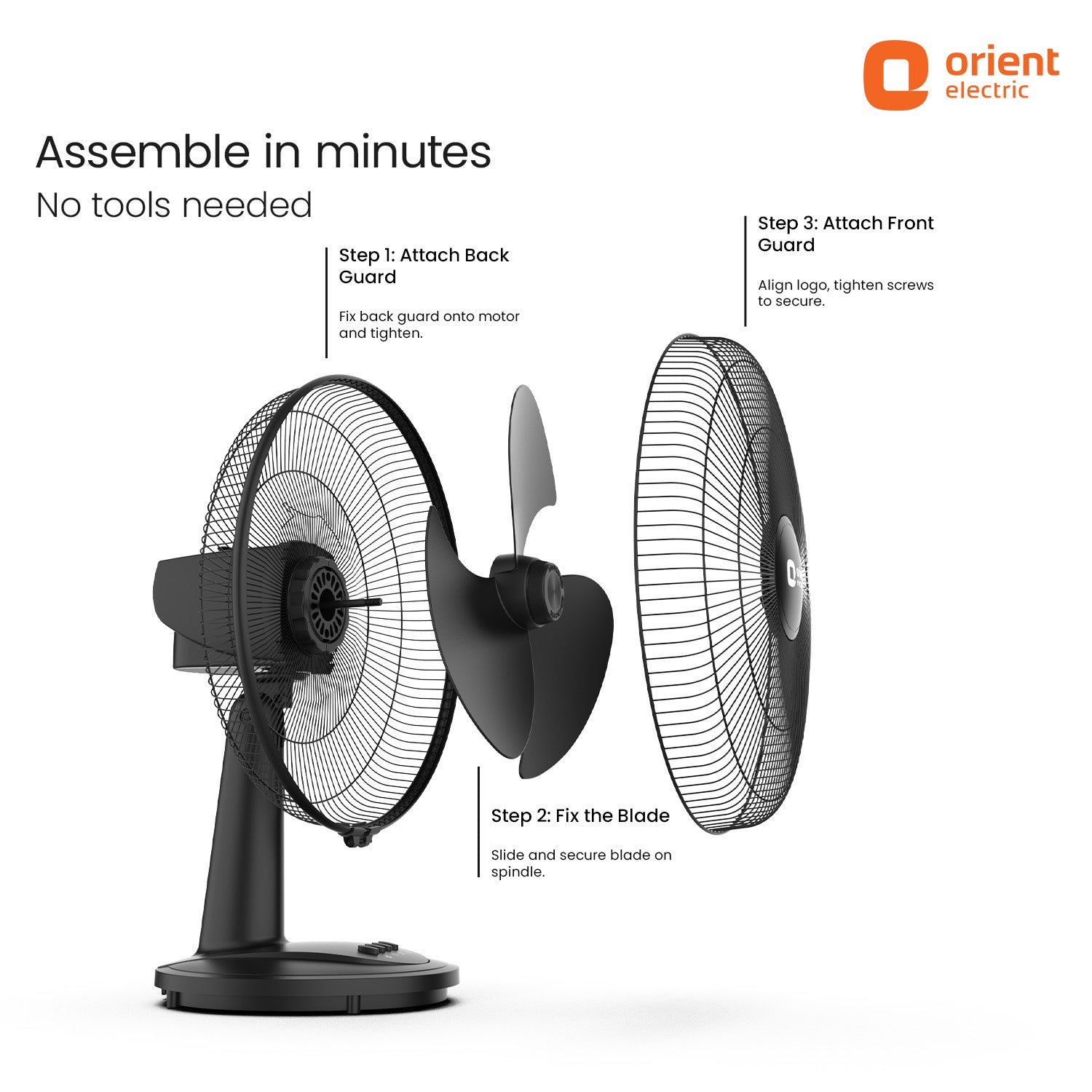 Black Table Fan Orient