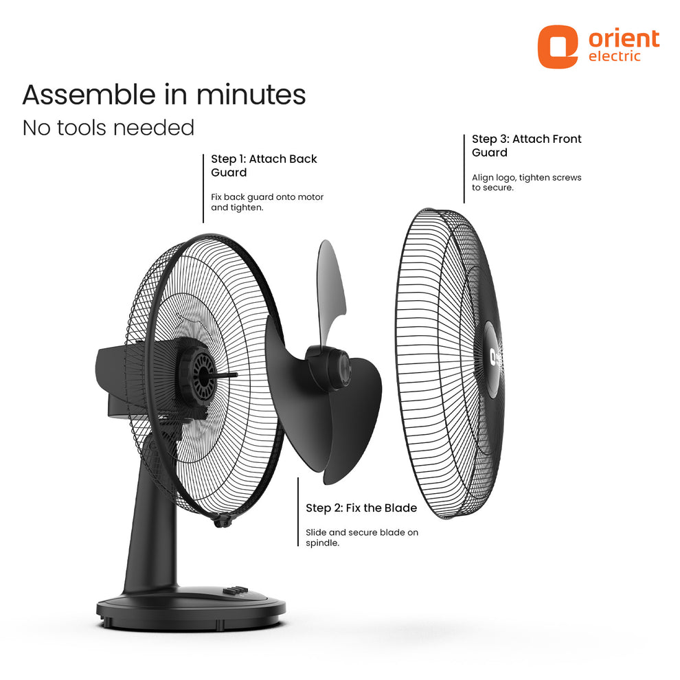 Black Table Fan Orient