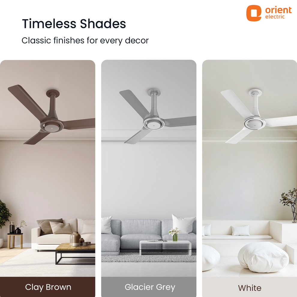 IFloat Neu BLDC Ceiling Fan glacier grey clay brown white 1200 mm 
