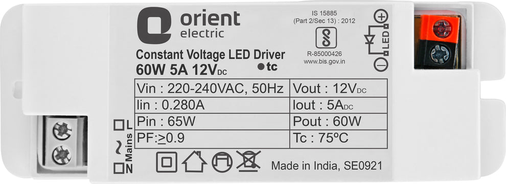 60W LED Driver LED Driver ECO 12v dc 5A dc 50hz