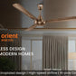 Quasar High Speed Ceiling Fan with Electroplated Finish