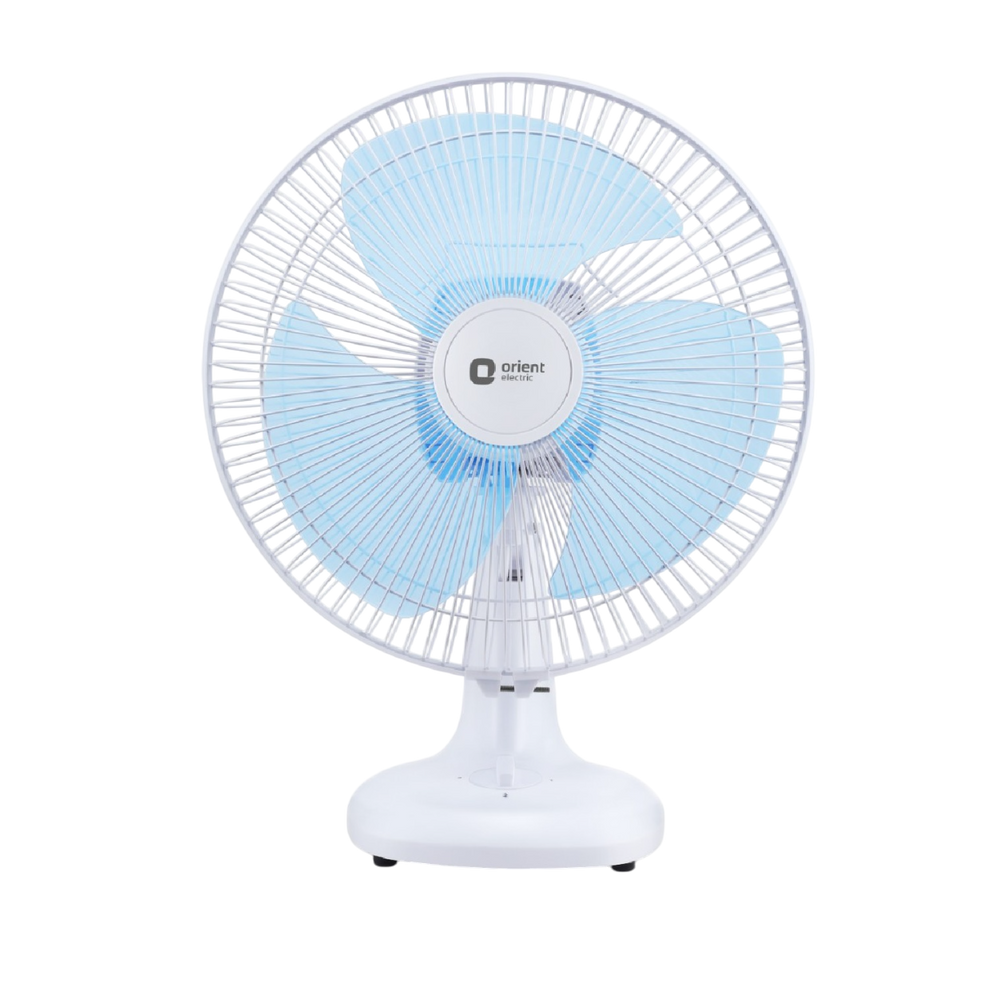 White Blue Desk 17 Table Fan Orient