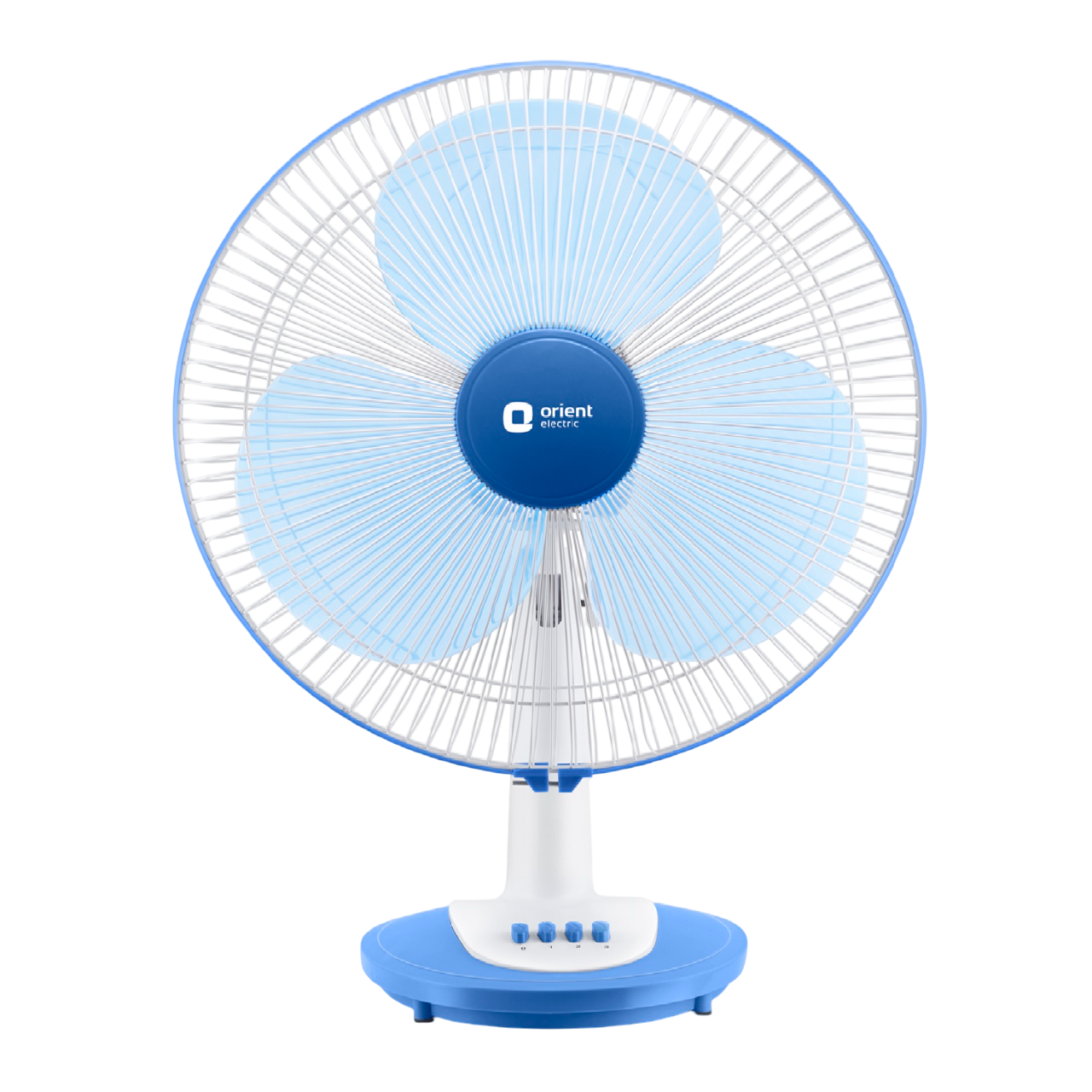 White Blue Orient Table Fan