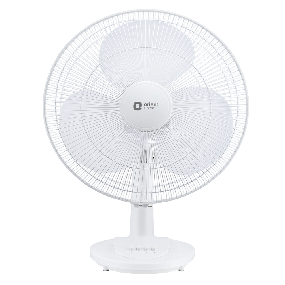 Signal White Orient Table Fan
