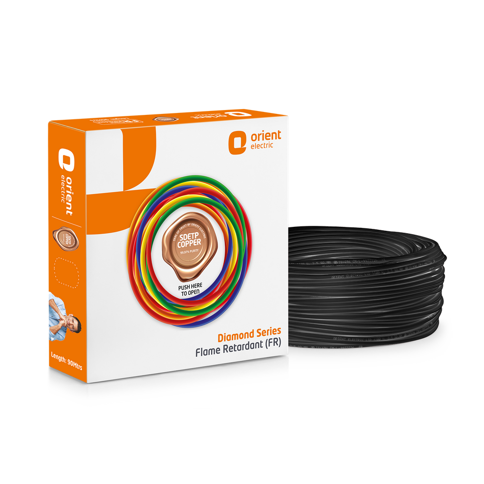 0.75 sq.mm, 1.0 sq.mm, 1.5 sq.mm, 2.5 sq.mm, 4.0 sq.mm, 6.0 sq.mm, 10.0 sq.mm, Black Wires Orient