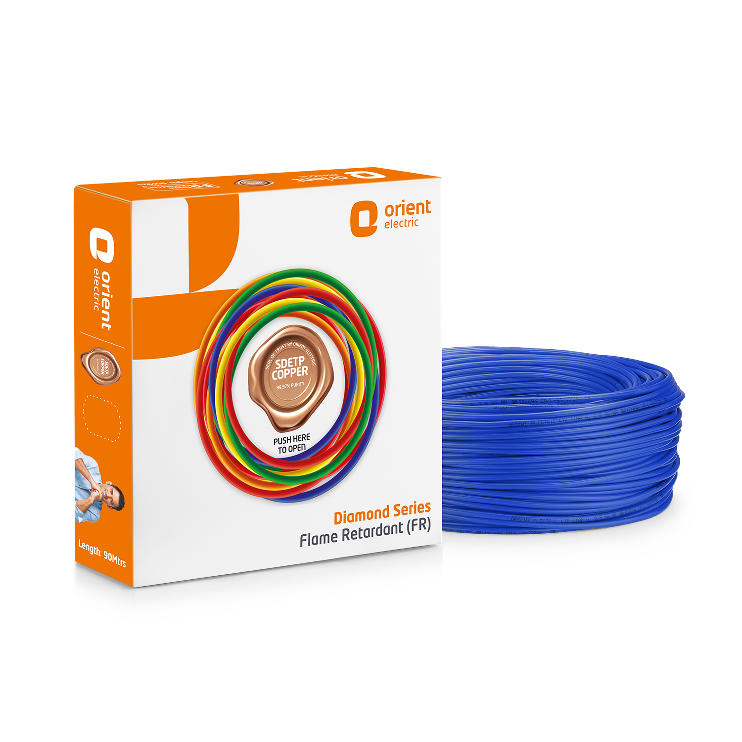 0.75 sq.mm, 1.0 sq.mm, 1.5 sq.mm, 2.5 sq.mm, 4.0 sq.mm, 6.0 sq.mm, 10.0 sq.mm, Blue Wires Orient