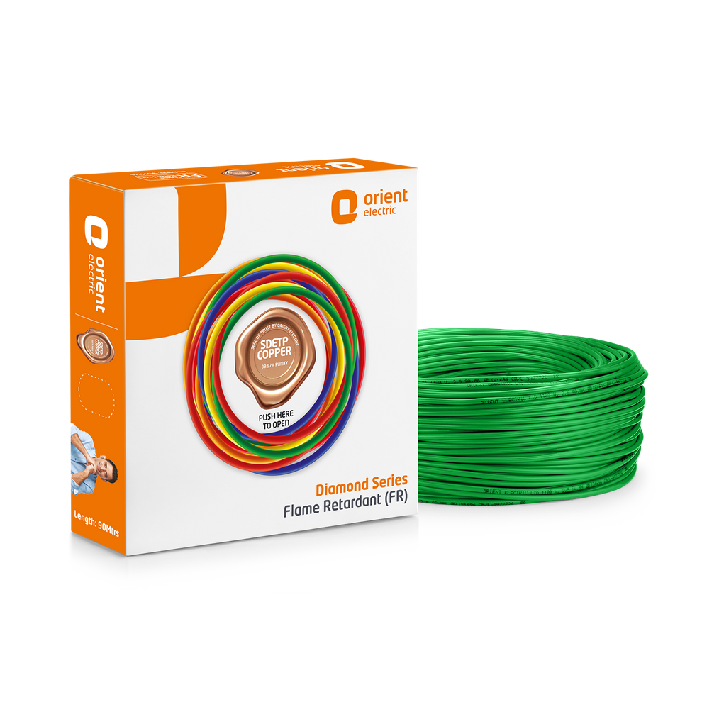 0.75 sq.mm, 1.0 sq.mm, 1.5 sq.mm, 2.5 sq.mm, 4.0 sq.mm, 6.0 sq.mm, 10.0 sq.mm, Green Wires Orient
