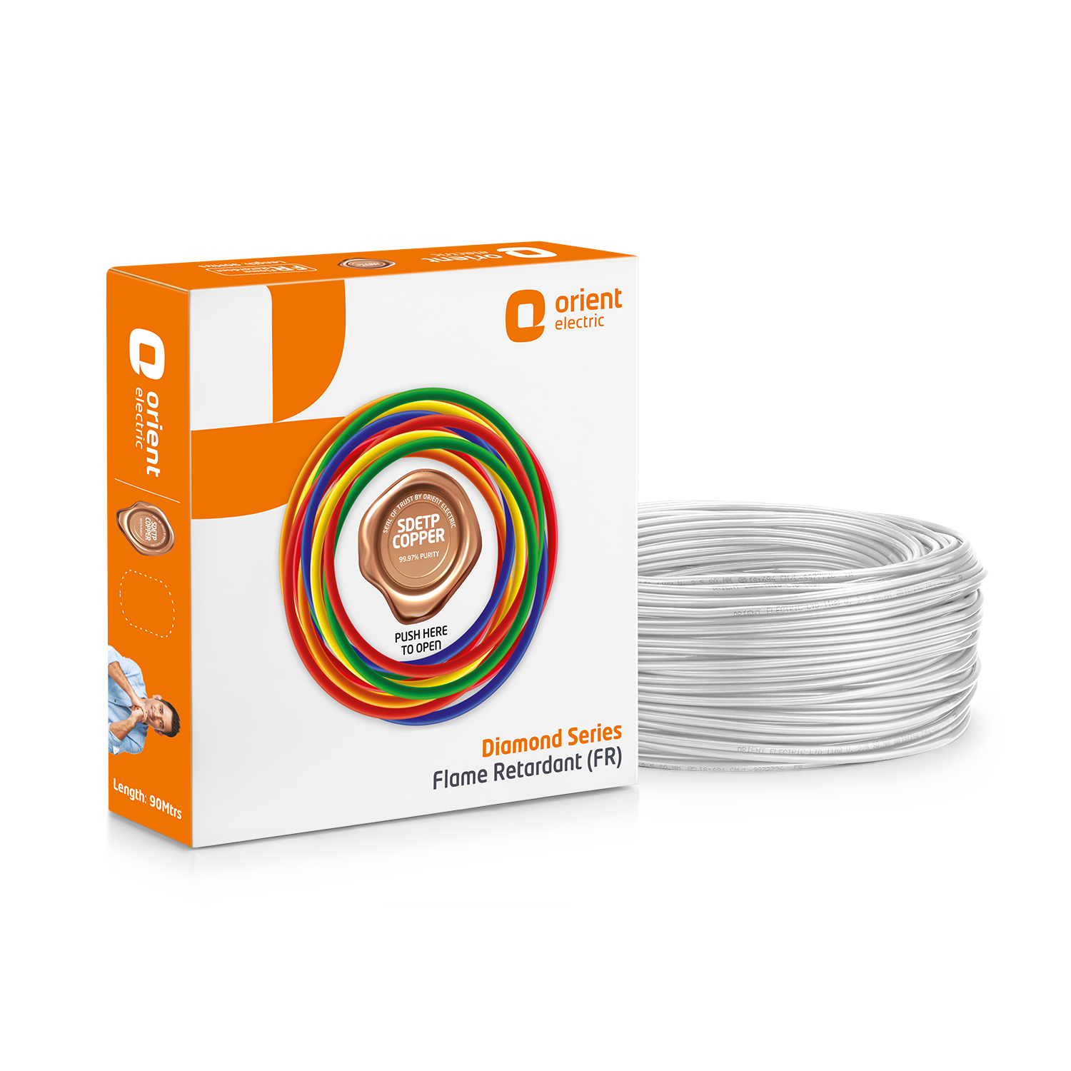 0.75 sq.mm, 1.0 sq.mm, 1.5 sq.mm, 2.5 sq.mm, 4.0 sq.mm, 6.0 sq.mm, 10.0 sq.mm, White Wires Orient