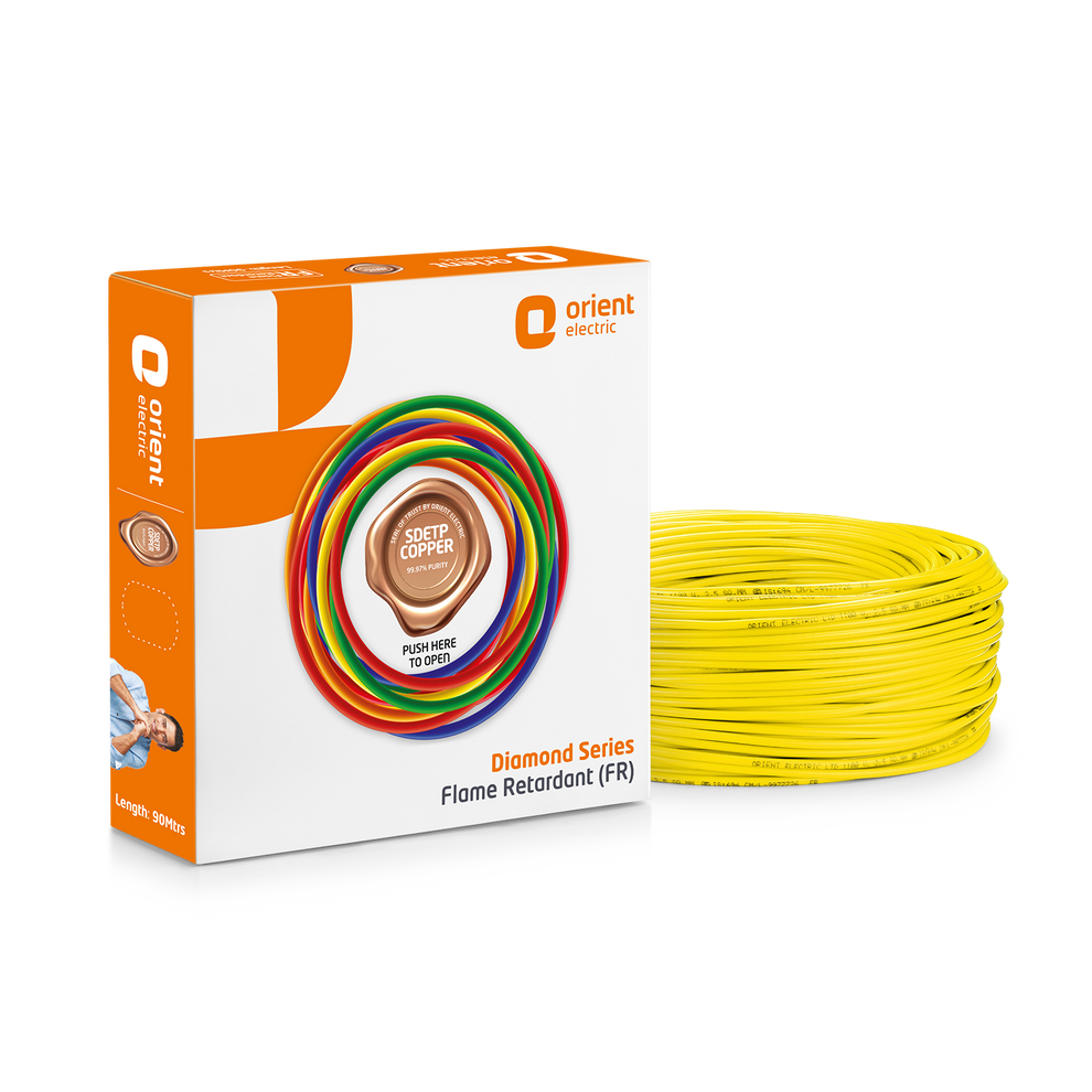 0.75 sq.mm, 1.0 sq.mm, 1.5 sq.mm, 2.5 sq.mm, 4.0 sq.mm, 6.0 sq.mm, 10.0 sq.mm, Yellow Wires Orient