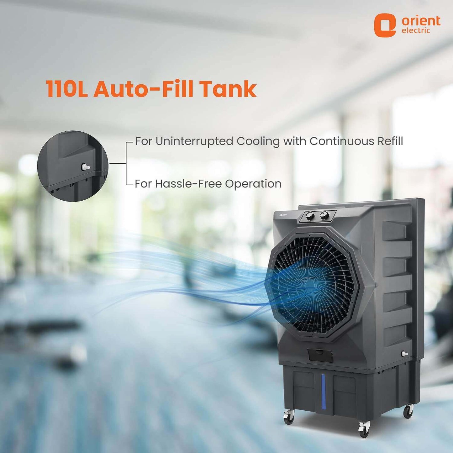 110L Stark Industrial Cooler Orient Auto Fill Tank