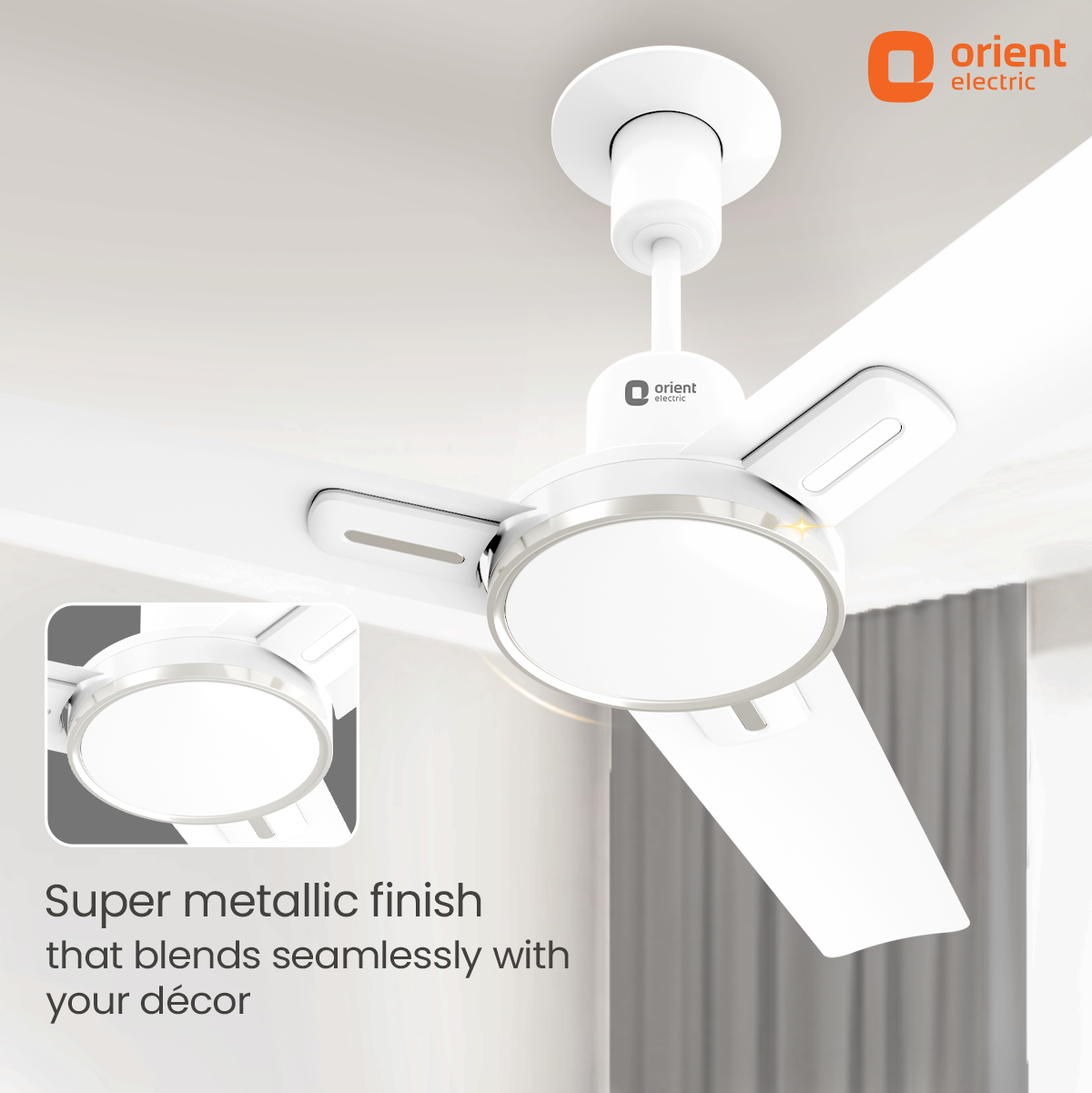 1200MM White Ceiling Fan Orient
