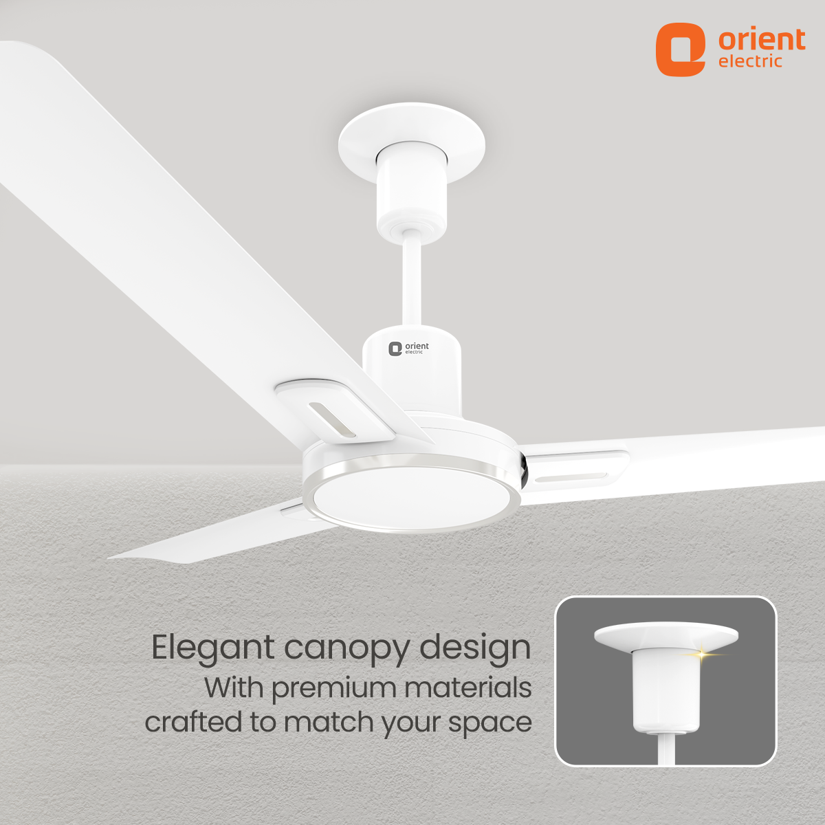1200MM White Ceiling Fan Orient