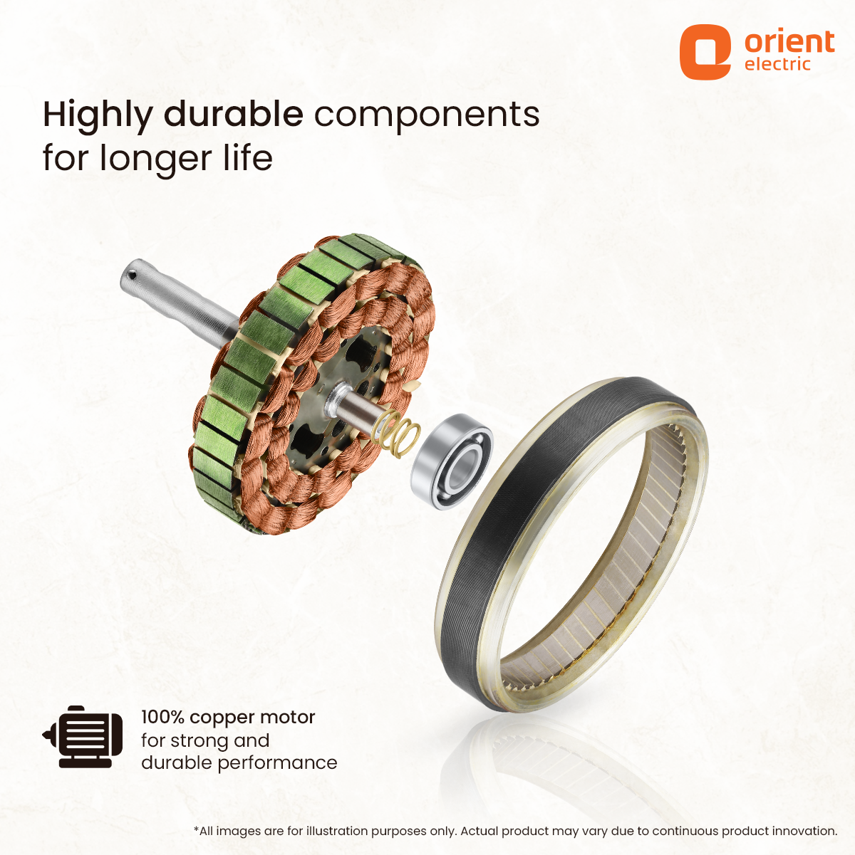 1200MM White Ceiling Fan Orient