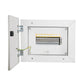 SPN 4W Canvas 'O' Horizontal Double Door Distribution Board - open door view with door earthing - Orient Electric
