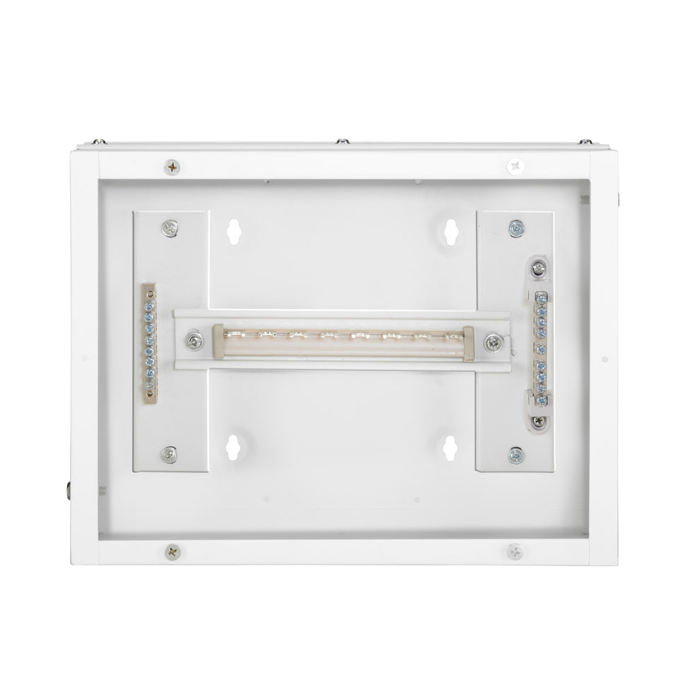 SPN 16W Canvas 'O' Horizontal Double Door Distribution Board - internal view with busbar and neutral earth bars - Orient Electric