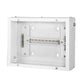 SPN 16W Canvas 'O' Horizontal Double Door Distribution Board - internal angled view without door - Orient Electric