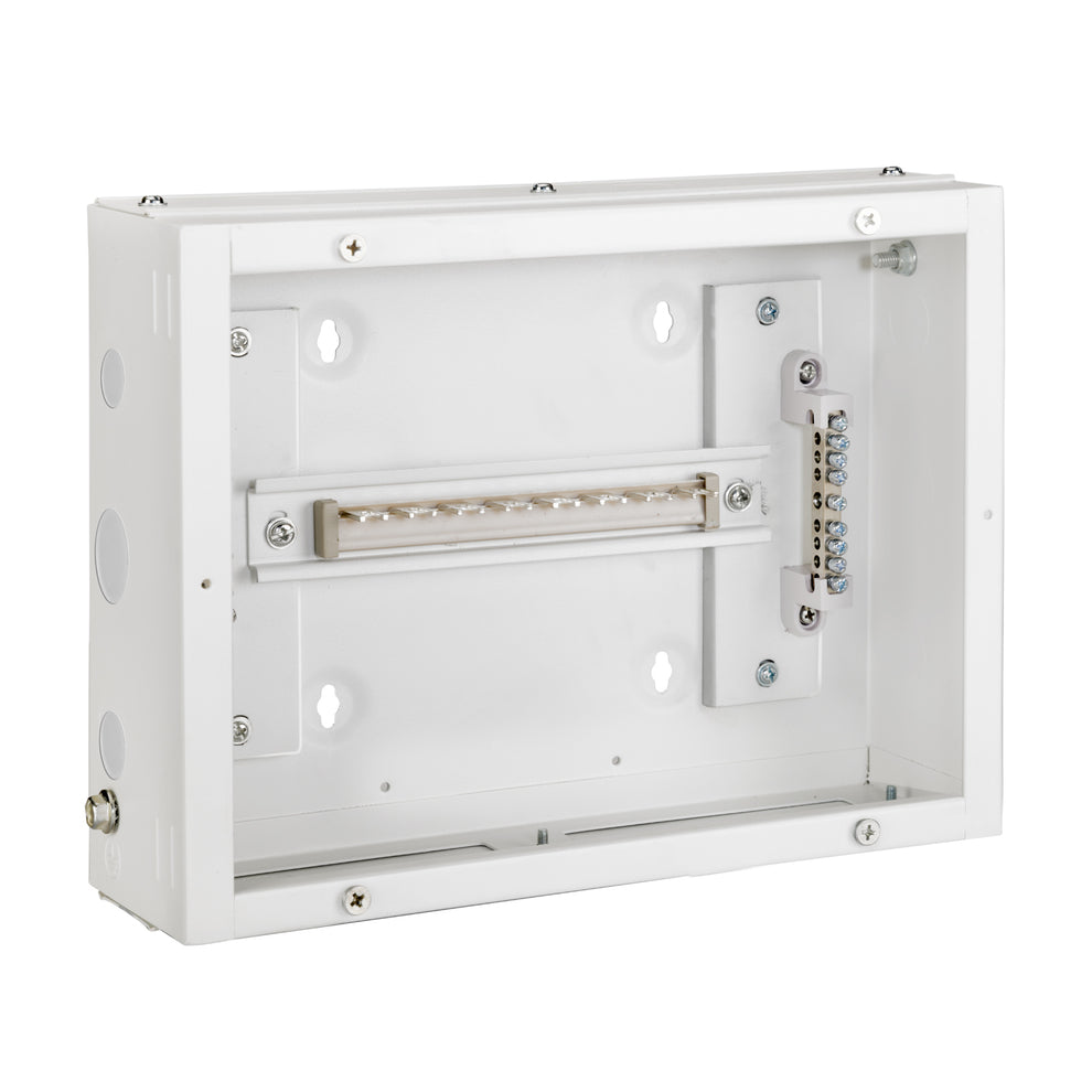 SPN 12W Canvas 'O' Horizontal Double Door Distribution Board - internal view with gland plate area - Orient Electric