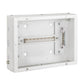 SPN 4W Canvas 'O' Horizontal Double Door Distribution Board - internal view with gland plate area - Orient Electric