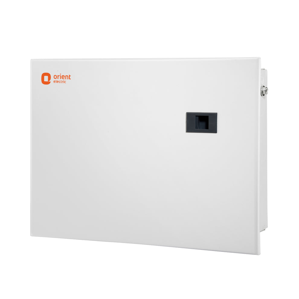 TPN 8W Canvas 'O' Horizontal Double Door Distribution Board - front view, door closed - Orient Electric