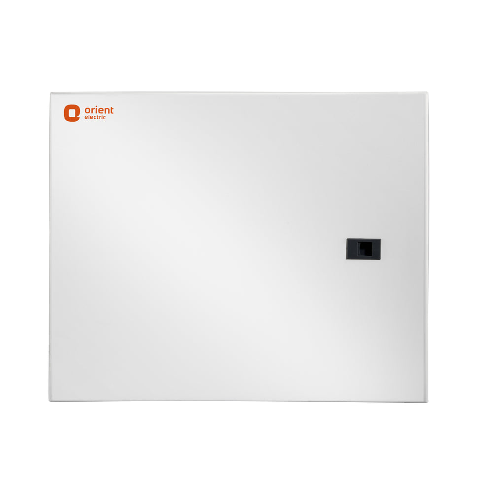 TPN 4W Canvas 'O' Horizontal Double Door Distribution Board - front view, door closed, flat - Orient Electric